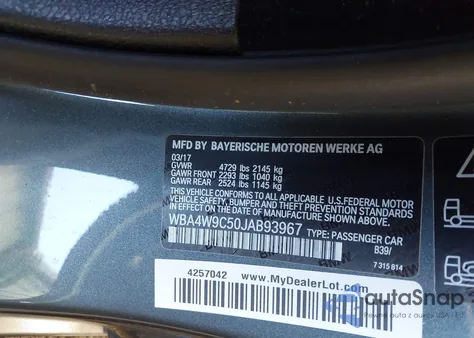 2018 BMW 440I xDrive из США, поврежденный, VIN WBA4W9C50JAB93967